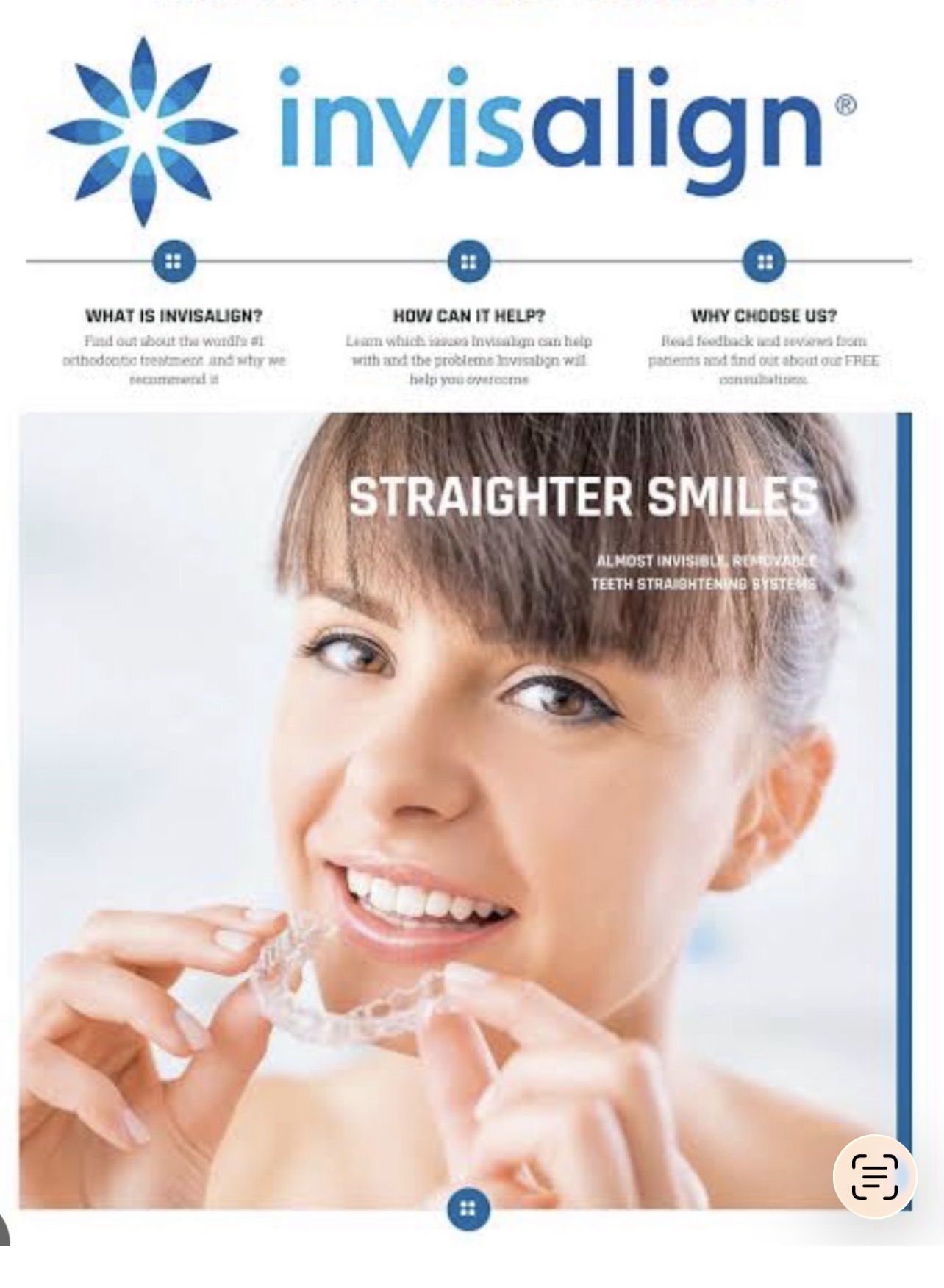 Orthodontic treatment result showing straightened teeth